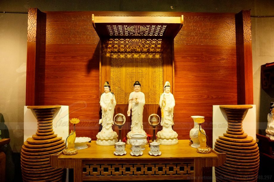 Chiêm ngưỡng 10++ mẫu bàn thờ Phật tại gia đẹp nhất hiện nay