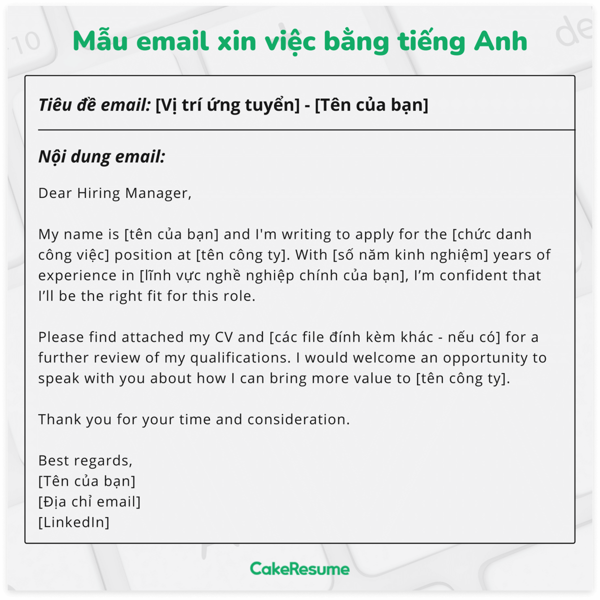 Cách viết email xin việc bằng tiếng Anh (kèm tip & mẫu thư ứng tuyển tiếng Anh)