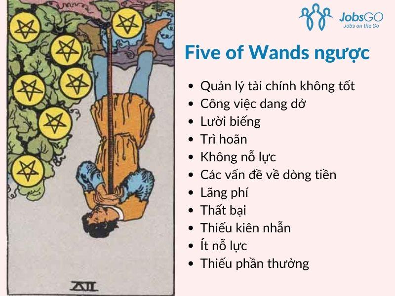 Các từ khóa gắn liền với lá bài 7 of Pentacles ngược.