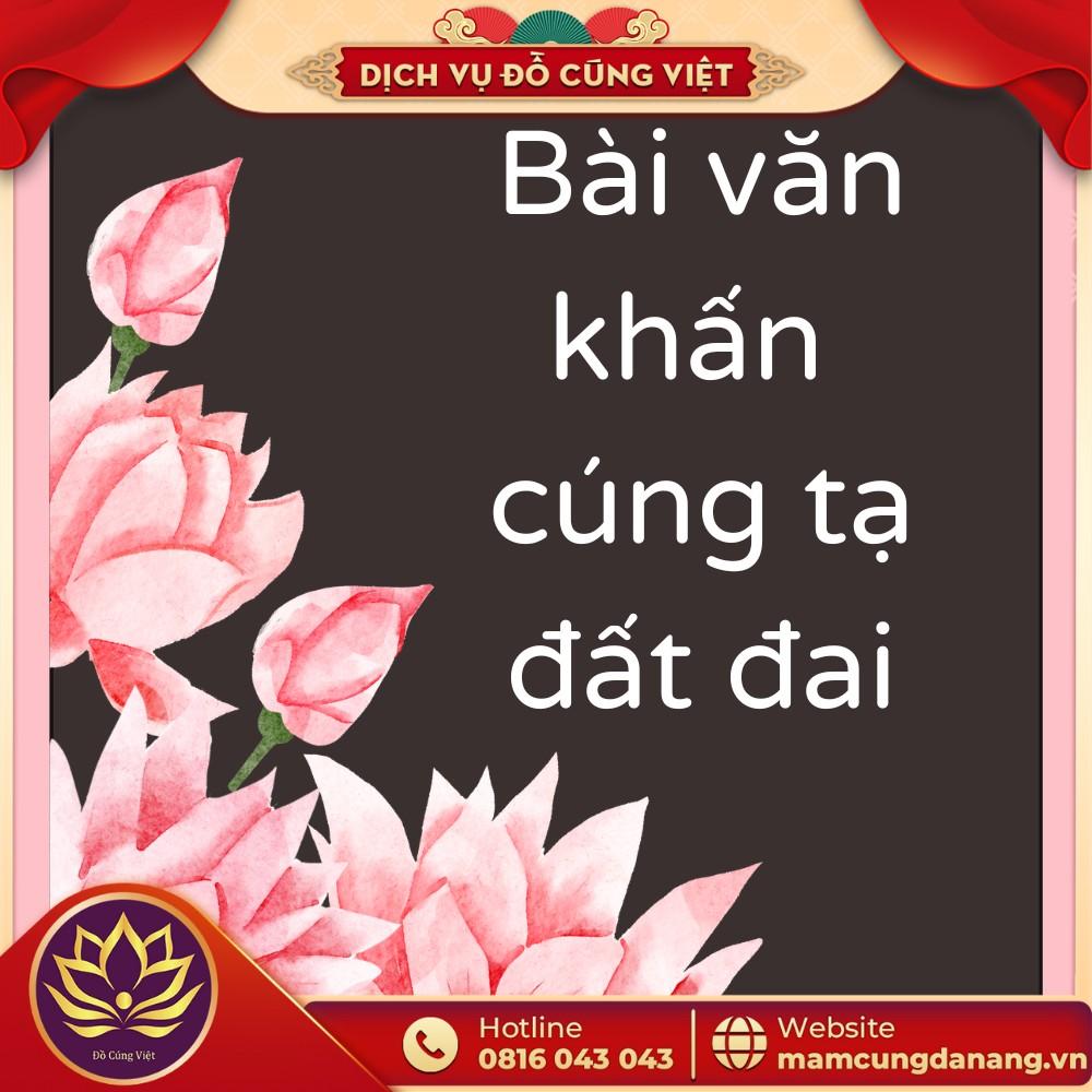 Bài văn khấn tạ đất