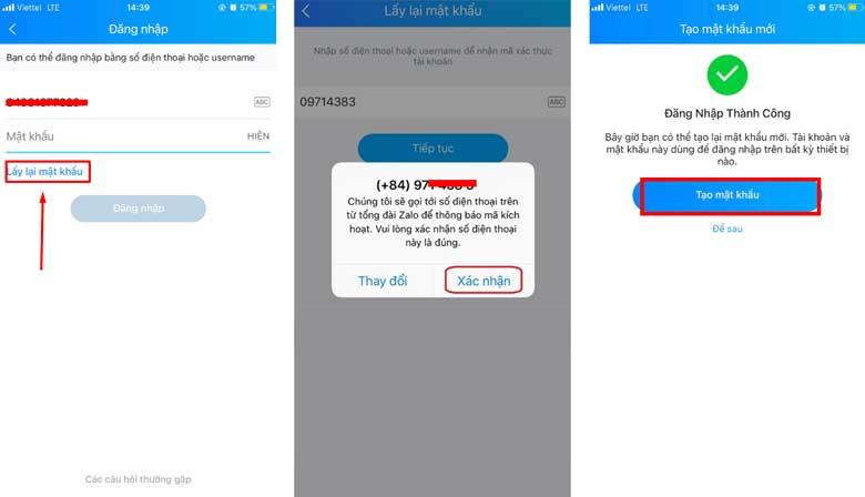 Cách đăng nhập Zalo trên điện thoại khi quên mật khẩu