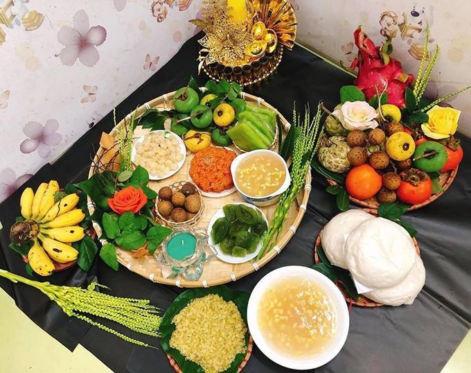 Mâm lễ chay cúng ngũ phương