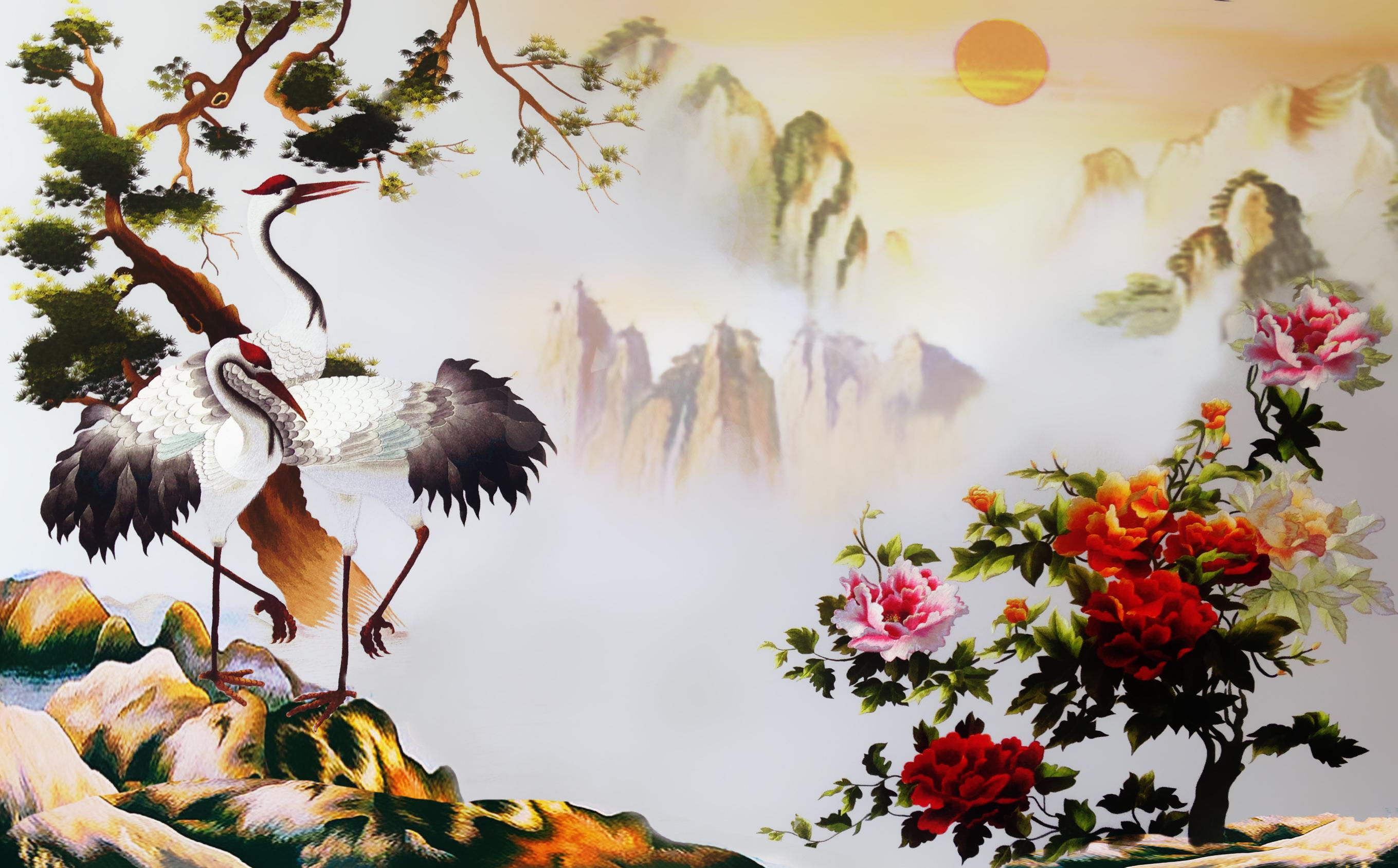 Bộ sưu tập hình nền phong thủy Nhật xuất thiên sơn dành cho người mệnh Mộc