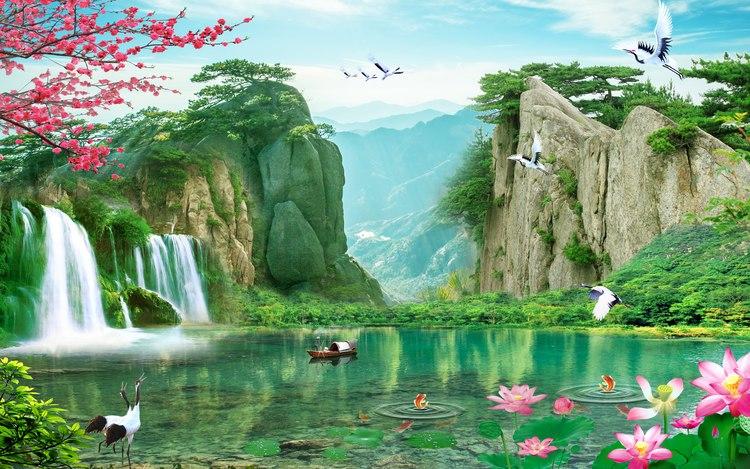 Ảnh nền phong thủy mệnh Mộc vô cùng đẹp
