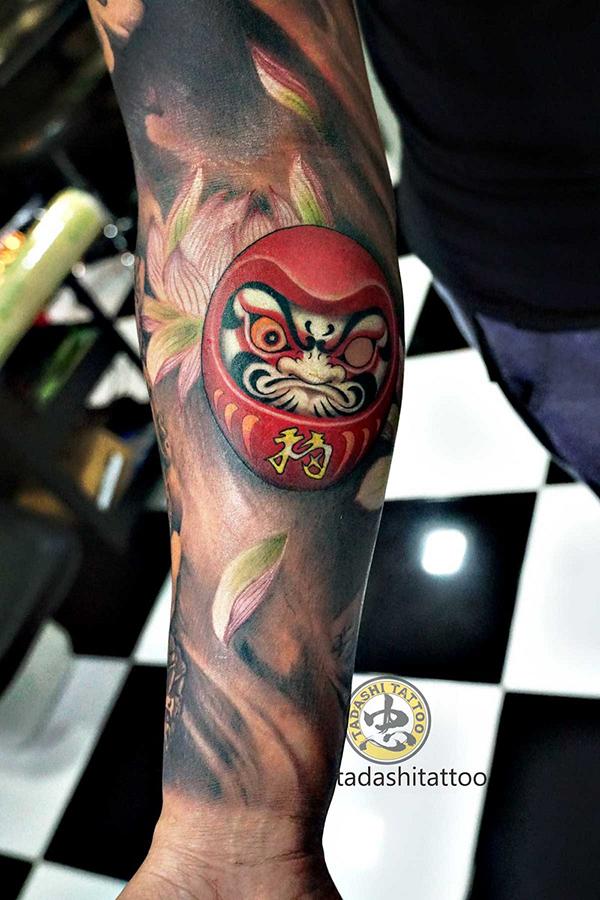 Ý nghĩa Daruma lật đật trong xăm mình nghệ thuật