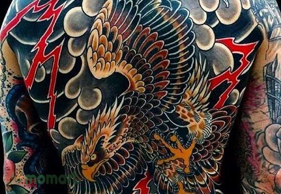 Hình xăm đại bàng full lưng