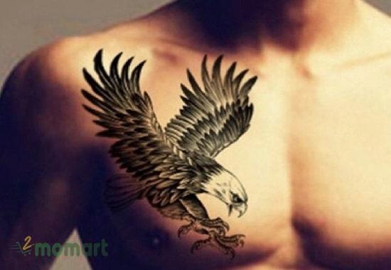 Hình xăm đại bàng đẹp ở ngực