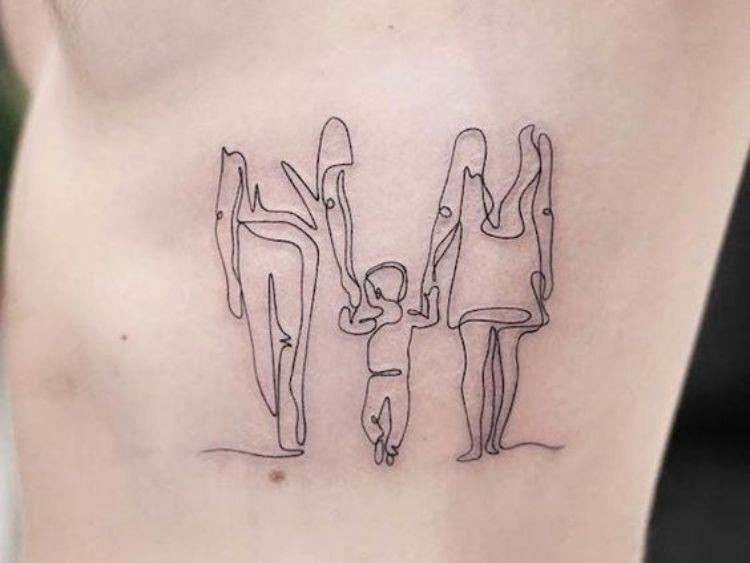 Xăm hình cha mẹ ở vai