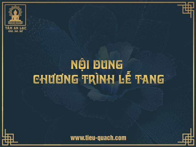 Nội dung chương trình lễ tang