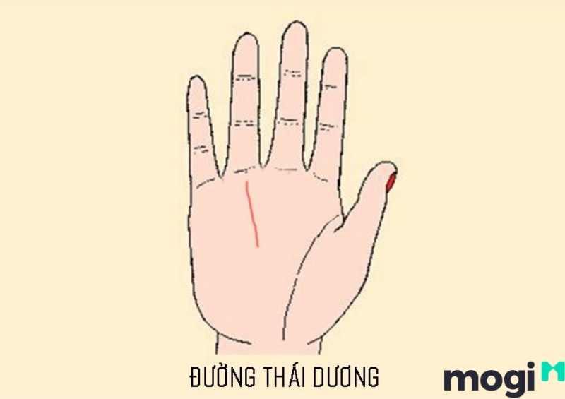 Vận mệnh chỉ tay Thái dương là 1 đường thẳng