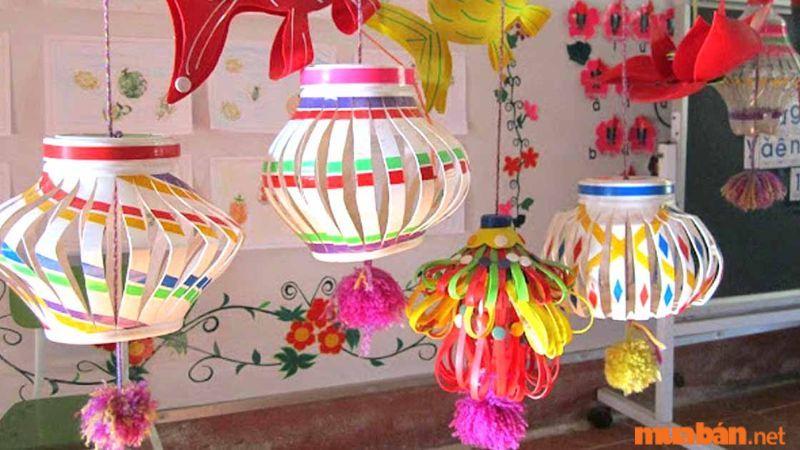 Trang trí Tết lớp học trường mầm non bằng đèn lồng
